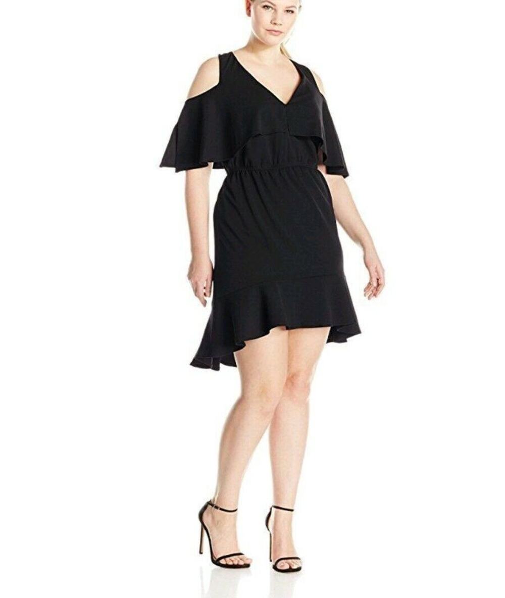 ABS Allen Schwartz Cocktail Dress SZ 1X Black
